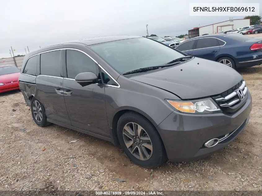 2015 Honda Odyssey Touring/Touring Elite VIN: 5FNRL5H9XFB069612 Lot: 40276909