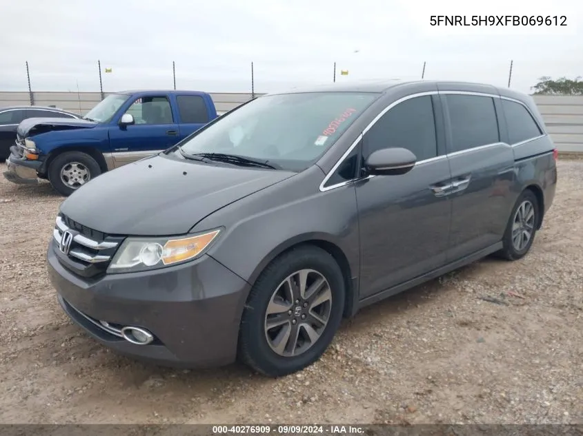 2015 Honda Odyssey Touring/Touring Elite VIN: 5FNRL5H9XFB069612 Lot: 40276909