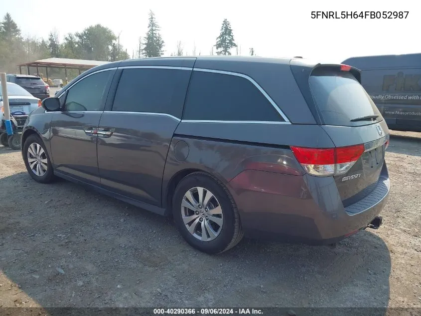 2015 Honda Odyssey Ex-L VIN: 5FNRL5H64FB052987 Lot: 40290366