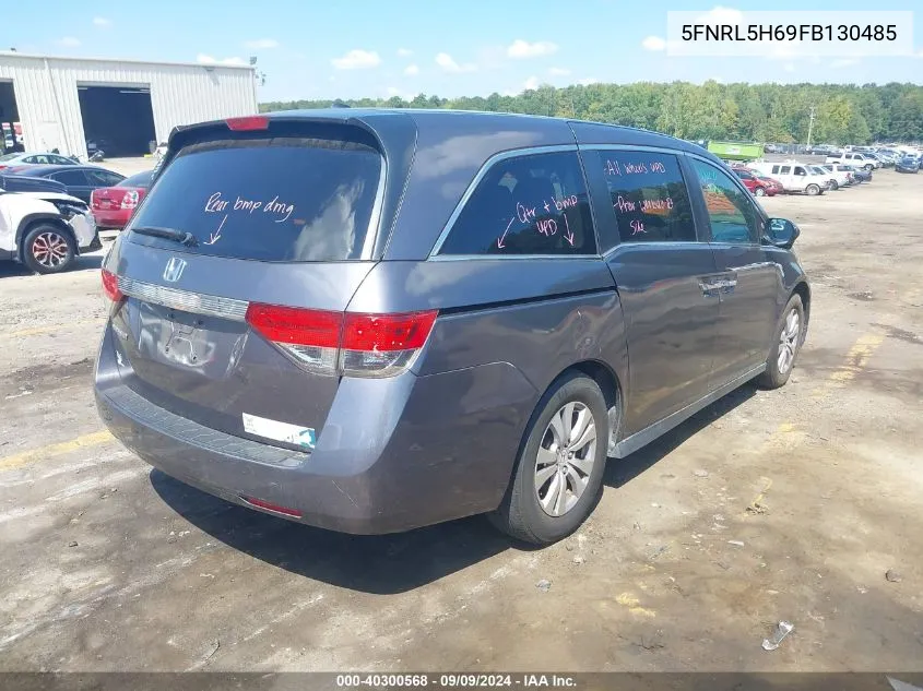 2015 Honda Odyssey Ex-L VIN: 5FNRL5H69FB130485 Lot: 40300568