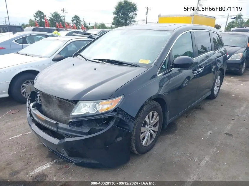 5FNRL5H66FB071119 2015 Honda Odyssey Exl