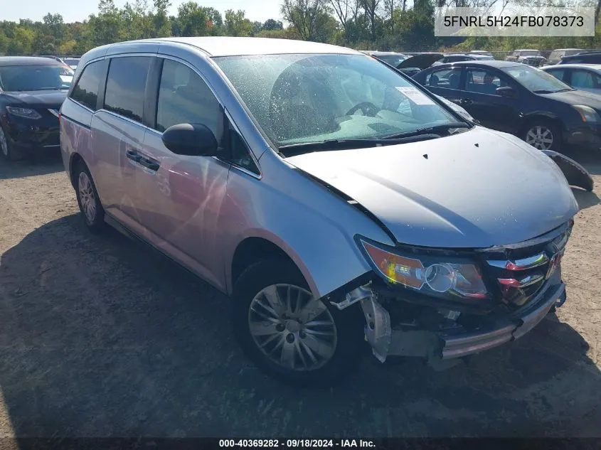 2015 Honda Odyssey Lx VIN: 5FNRL5H24FB078373 Lot: 40369282