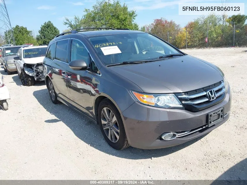 2015 Honda Odyssey Touring/Touring Elite VIN: 5FNRL5H95FB060123 Lot: 40389317