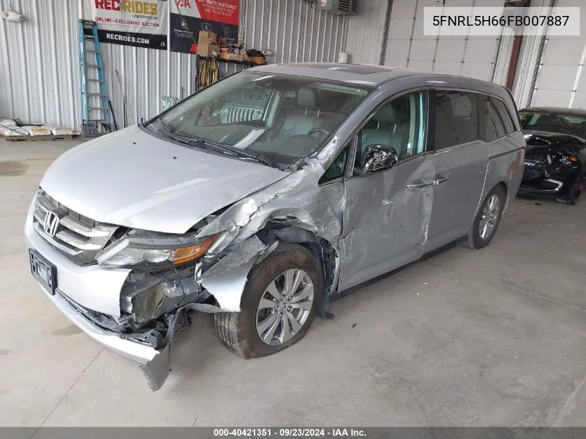 5FNRL5H66FB007887 2015 Honda Odyssey Ex-L