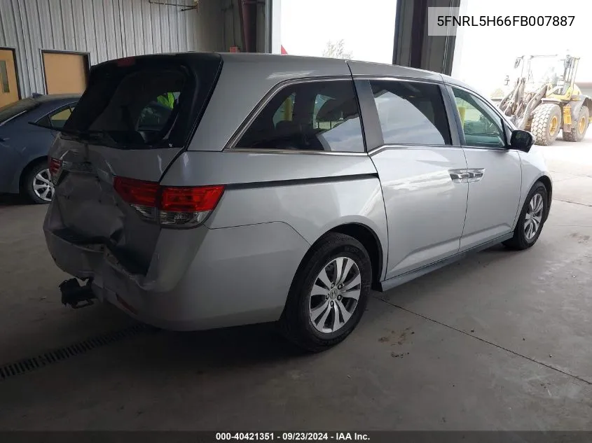 5FNRL5H66FB007887 2015 Honda Odyssey Ex-L