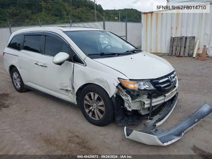 2015 Honda Odyssey Ex-L VIN: 5FNRL5H62FB014710 Lot: 40425572