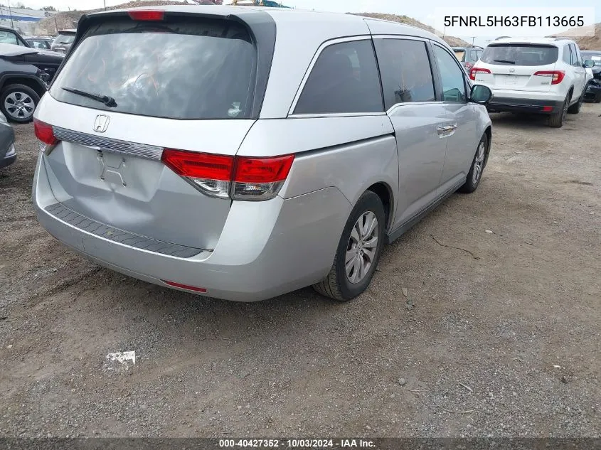 5FNRL5H63FB113665 2015 Honda Odyssey Ex-L