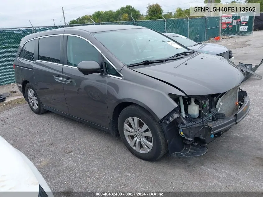 5FNRL5H40FB113962 2015 Honda Odyssey Ex