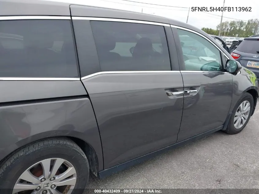 5FNRL5H40FB113962 2015 Honda Odyssey Ex