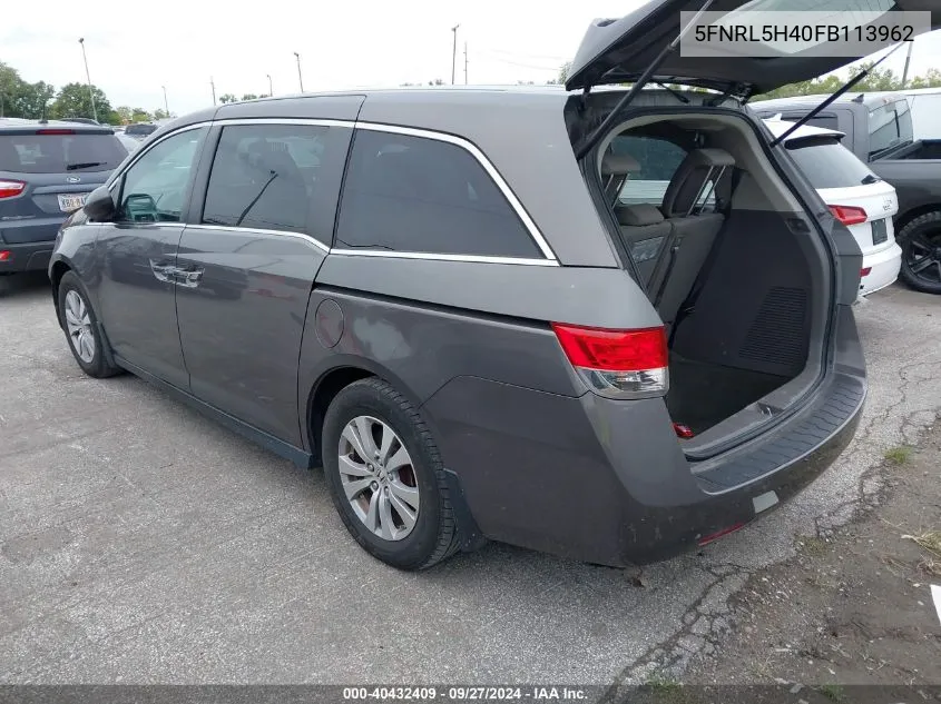 5FNRL5H40FB113962 2015 Honda Odyssey Ex