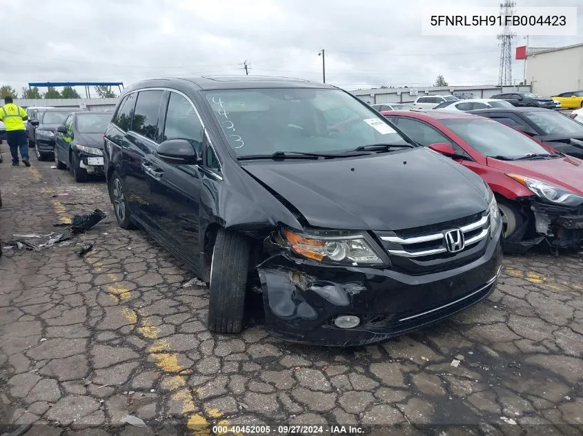 2015 Honda Odyssey Touring/Touring Elite VIN: 5FNRL5H91FB004423 Lot: 40452005