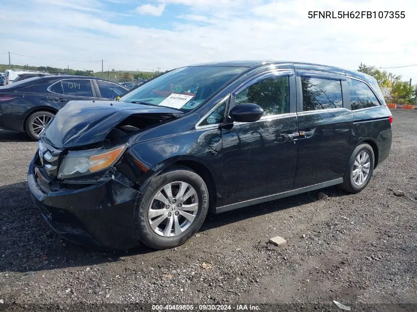 2015 Honda Odyssey Exl VIN: 5FNRL5H62FB107355 Lot: 40459805