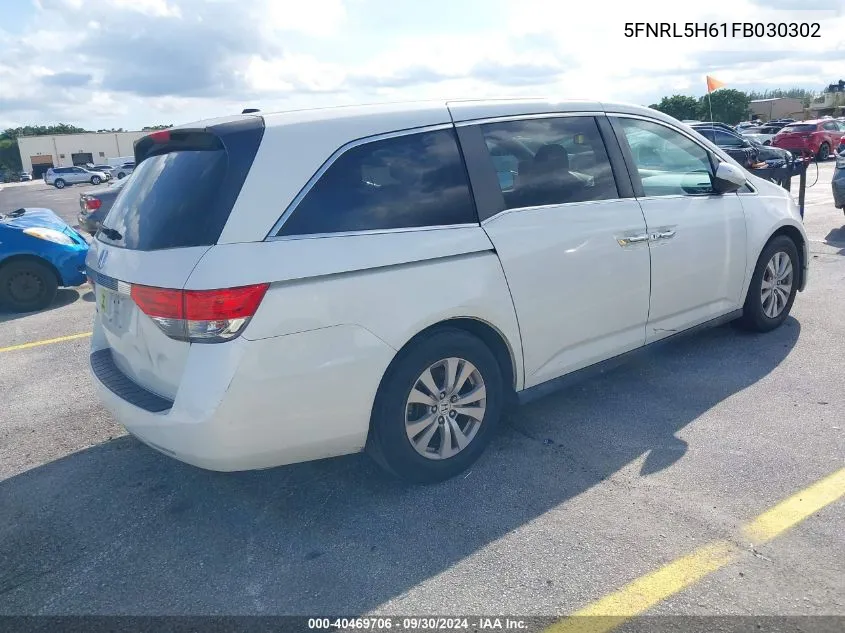 5FNRL5H61FB030302 2015 Honda Odyssey Ex-L