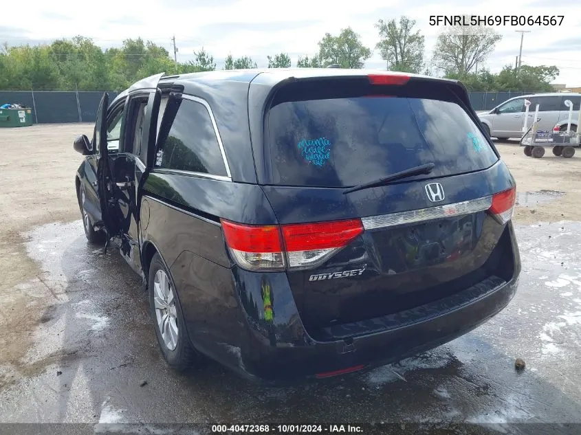 5FNRL5H69FB064567 2015 Honda Odyssey Ex-L