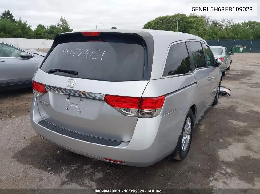 2015 Honda Odyssey Ex-L VIN: 5FNRL5H68FB109028 Lot: 40479051