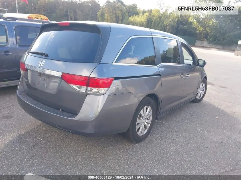 2015 Honda Odyssey Ex-L VIN: 5FNRL5H63FB007037 Lot: 40503129