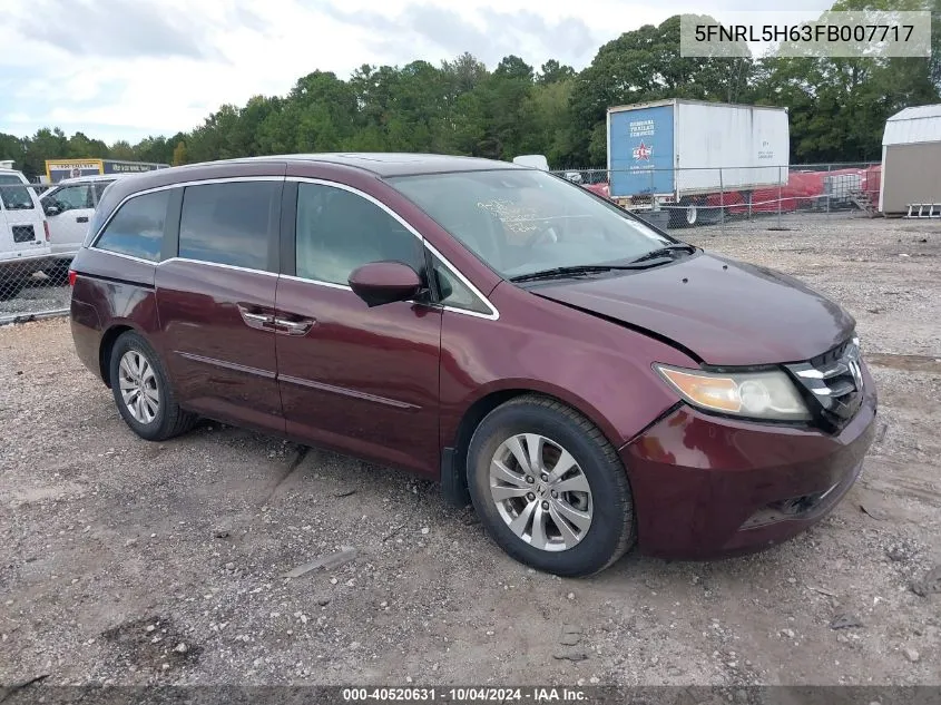 2015 Honda Odyssey Ex-L VIN: 5FNRL5H63FB007717 Lot: 40520631