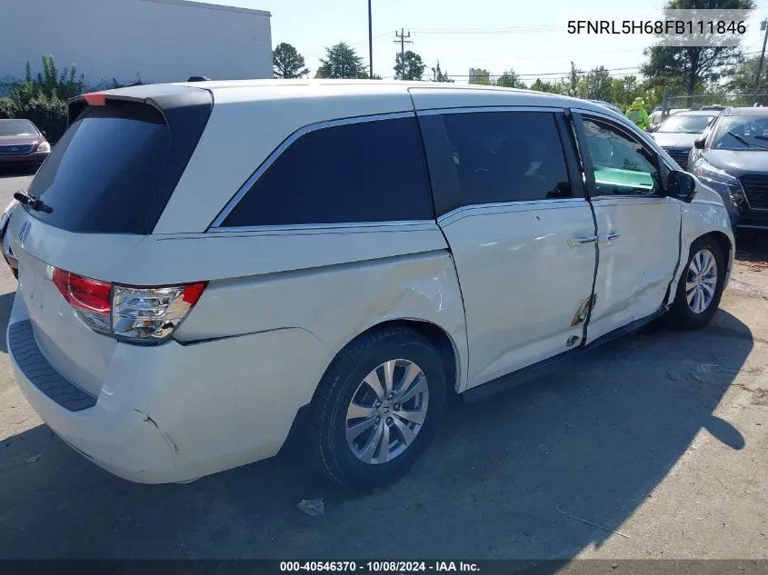 2015 Honda Odyssey Ex-L VIN: 5FNRL5H68FB111846 Lot: 40546370