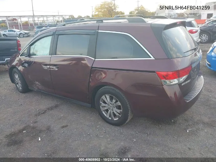 5FNRL5H64FB041259 2015 Honda Odyssey Ex-L