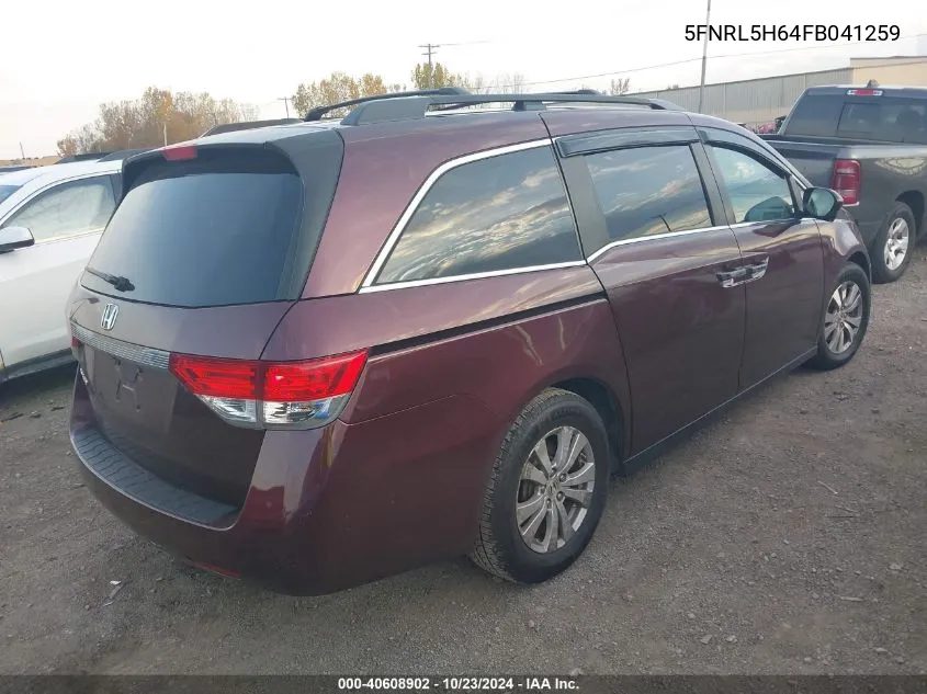 5FNRL5H64FB041259 2015 Honda Odyssey Ex-L