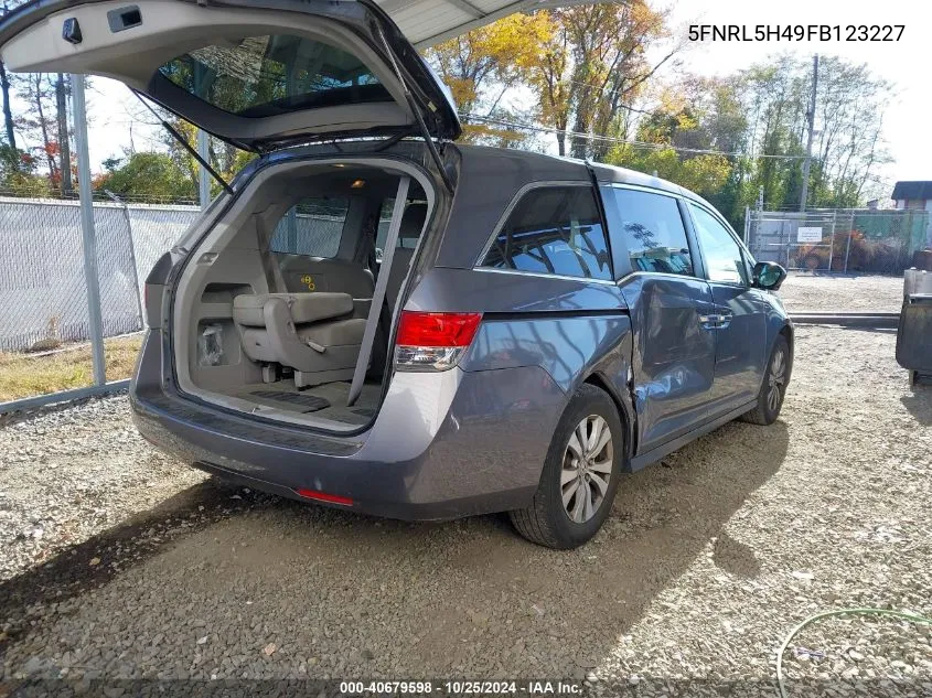 2015 Honda Odyssey Ex VIN: 5FNRL5H49FB123227 Lot: 40679598