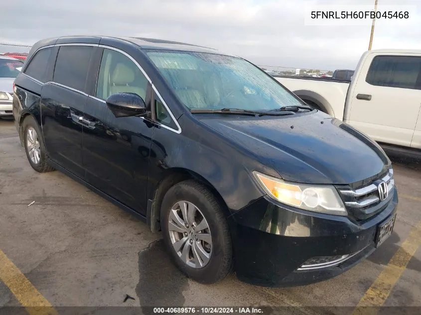 5FNRL5H60FB045468 2015 Honda Odyssey Ex-L