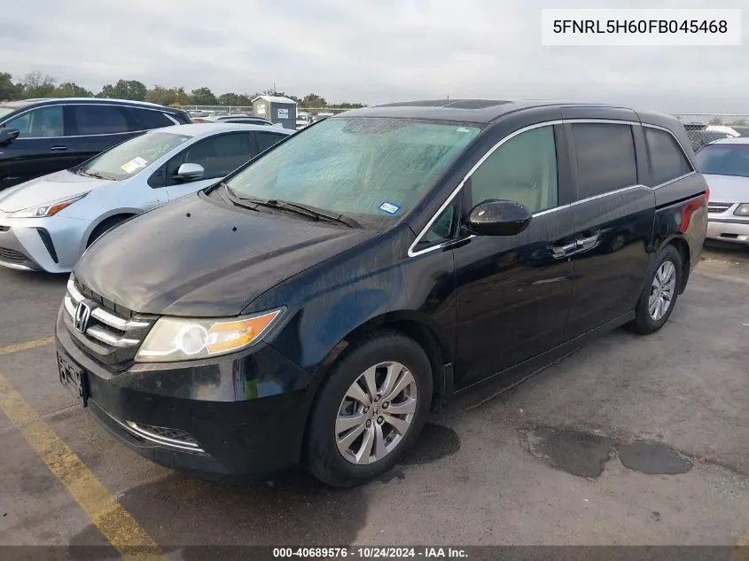 5FNRL5H60FB045468 2015 Honda Odyssey Ex-L