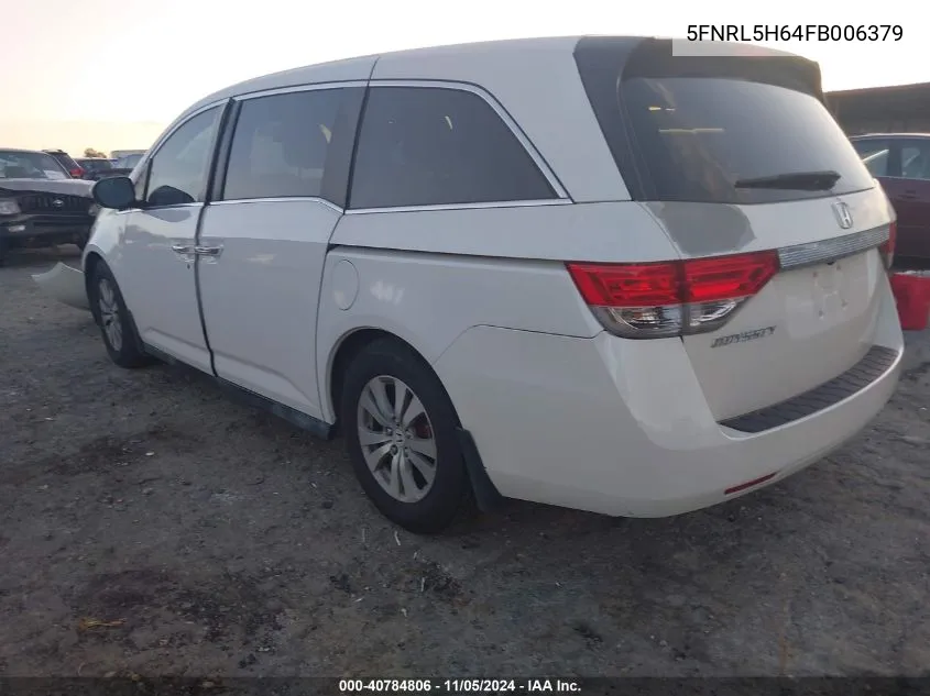 5FNRL5H64FB006379 2015 Honda Odyssey Ex-L