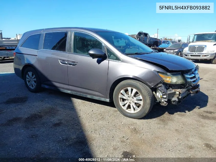 2015 Honda Odyssey Ex VIN: 5FNRL5H4XFB093882 Lot: 40826012