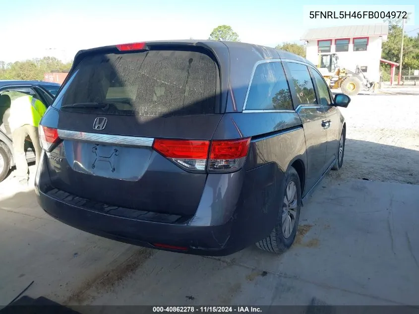 2015 Honda Odyssey Ex VIN: 5FNRL5H46FB004972 Lot: 40862278