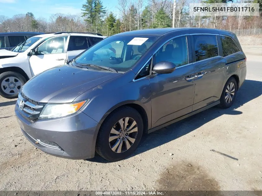 2015 Honda Odyssey Ex VIN: 5FNRL5H41FB011716 Lot: 40873083