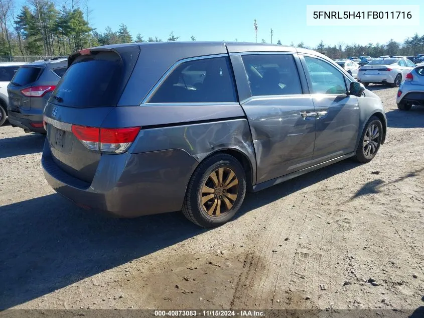 2015 Honda Odyssey Ex VIN: 5FNRL5H41FB011716 Lot: 40873083