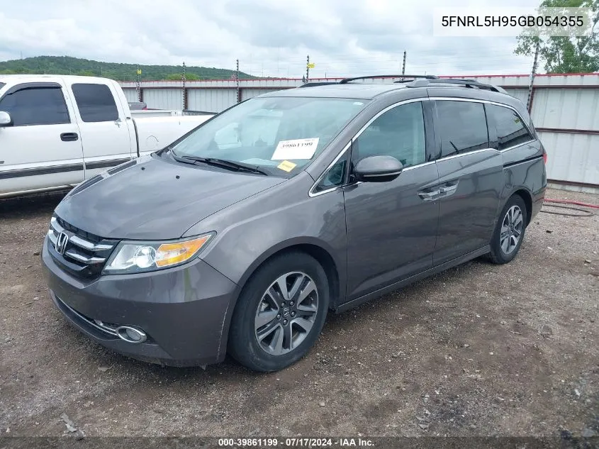 2016 Honda Odyssey Touring/Touring Elite VIN: 5FNRL5H95GB054355 Lot: 39861199