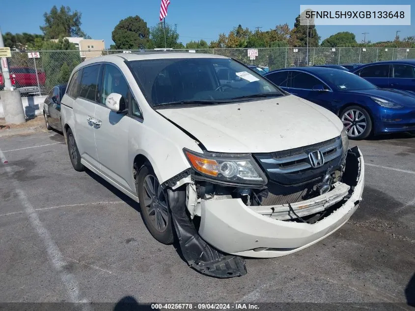 2016 Honda Odyssey Touring/Touring Elite VIN: 5FNRL5H9XGB133648 Lot: 40256778