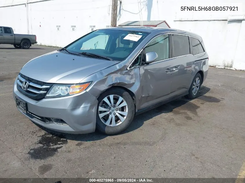 5FNRL5H68GB057921 2016 Honda Odyssey Ex-L