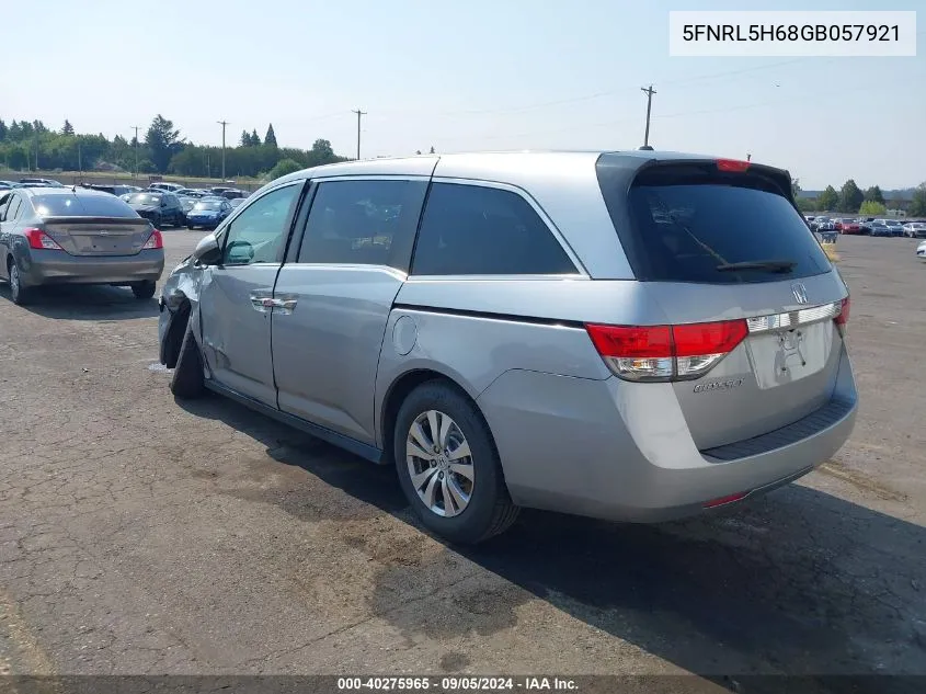 5FNRL5H68GB057921 2016 Honda Odyssey Ex-L