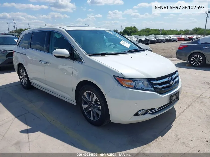 2016 Honda Odyssey Touring/Touring Elite VIN: 5FNRL5H97GB102597 Lot: 40284802