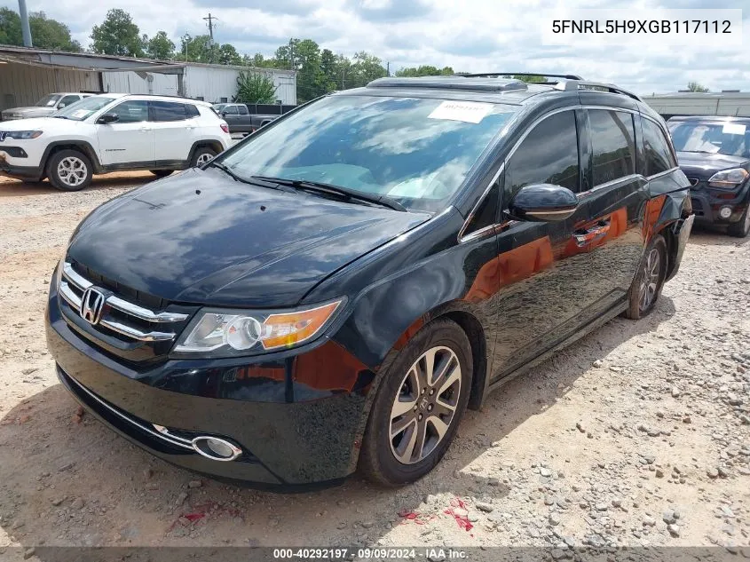 2016 Honda Odyssey Touring/Touring Elite VIN: 5FNRL5H9XGB117112 Lot: 40292197