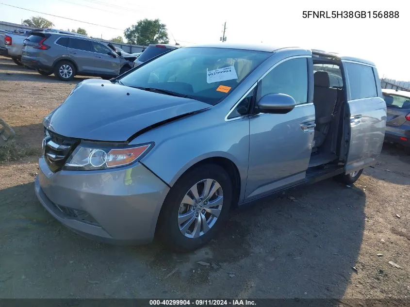 2016 Honda Odyssey Se VIN: 5FNRL5H38GB156888 Lot: 40299904