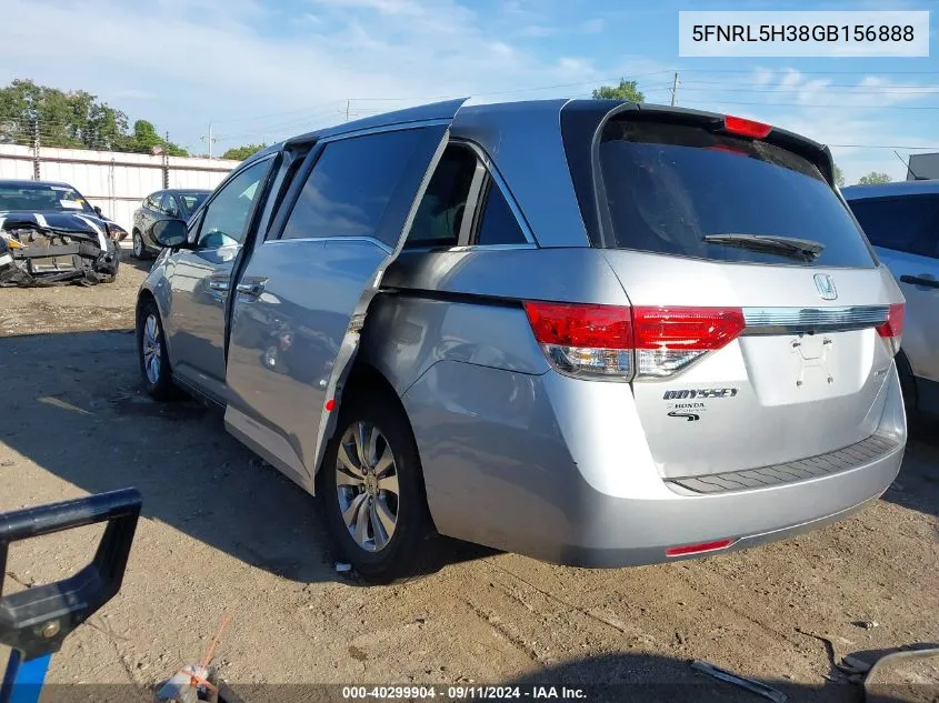 5FNRL5H38GB156888 2016 Honda Odyssey Se