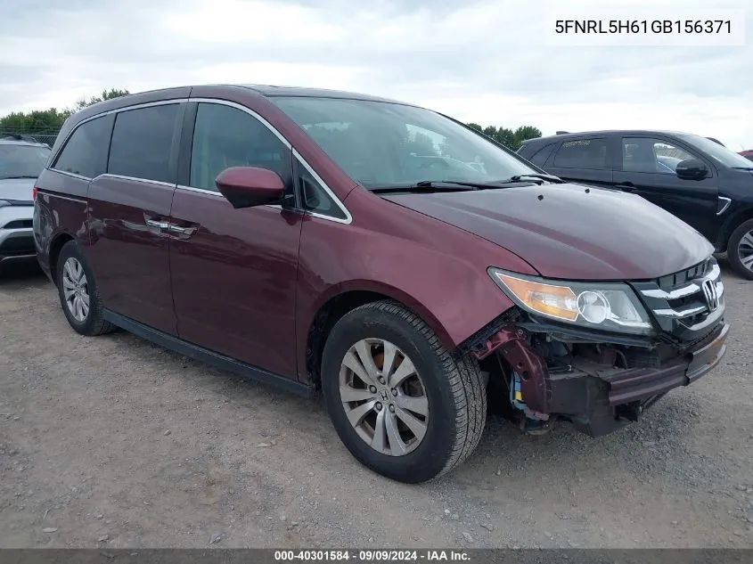 2016 Honda Odyssey Ex-L VIN: 5FNRL5H61GB156371 Lot: 40301584