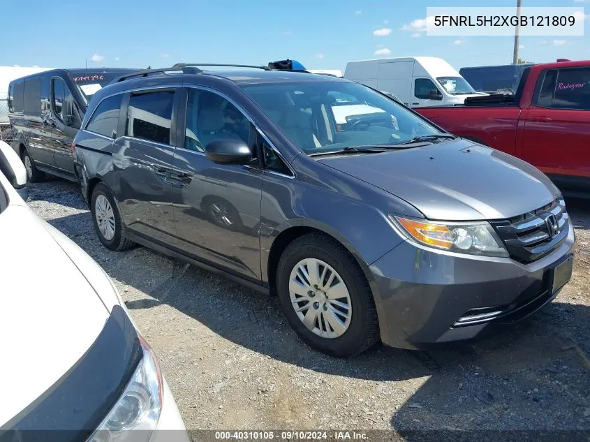 5FNRL5H2XGB121809 2016 Honda Odyssey Lx