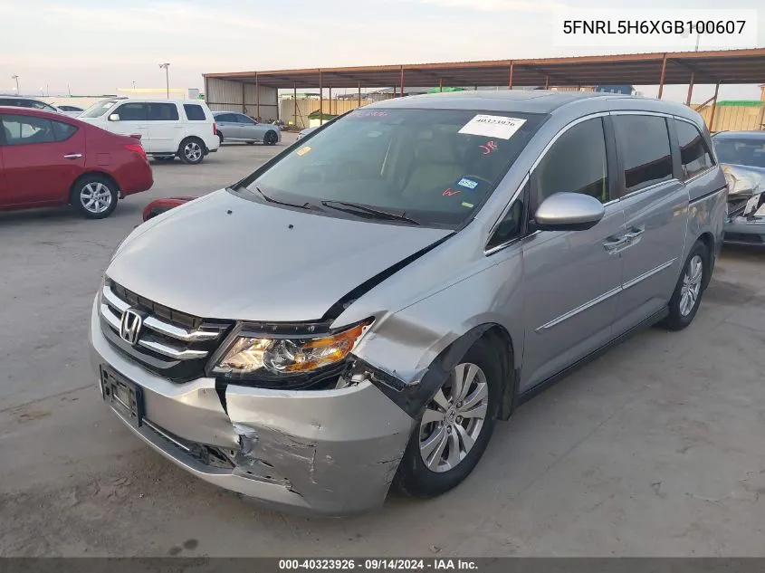 2016 Honda Odyssey Ex-L VIN: 5FNRL5H6XGB100607 Lot: 40323926