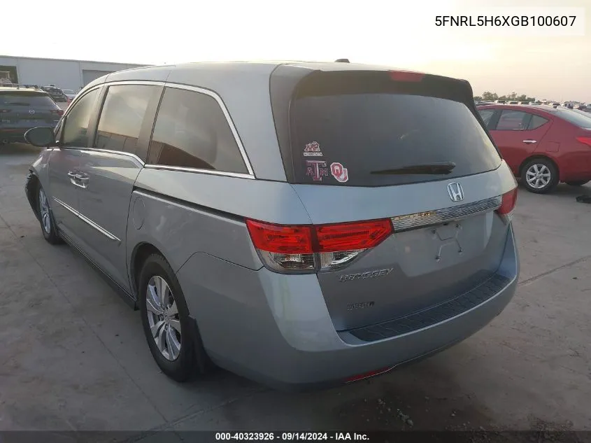 2016 Honda Odyssey Ex-L VIN: 5FNRL5H6XGB100607 Lot: 40323926