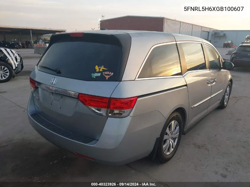 2016 Honda Odyssey Ex-L VIN: 5FNRL5H6XGB100607 Lot: 40323926