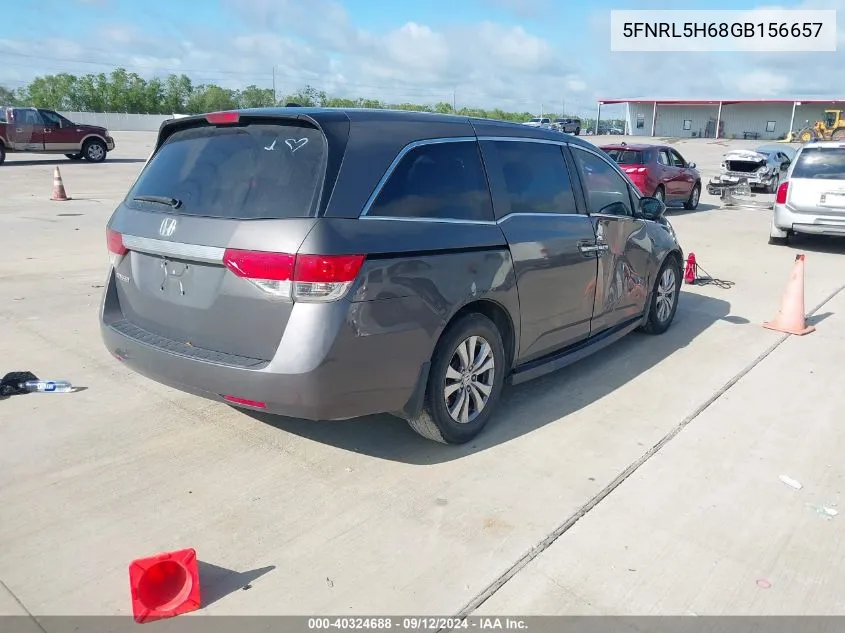 5FNRL5H68GB156657 2016 Honda Odyssey Exl