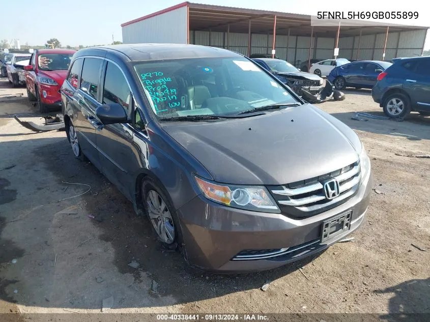 2016 Honda Odyssey Exl VIN: 5FNRL5H69GB055899 Lot: 40338441