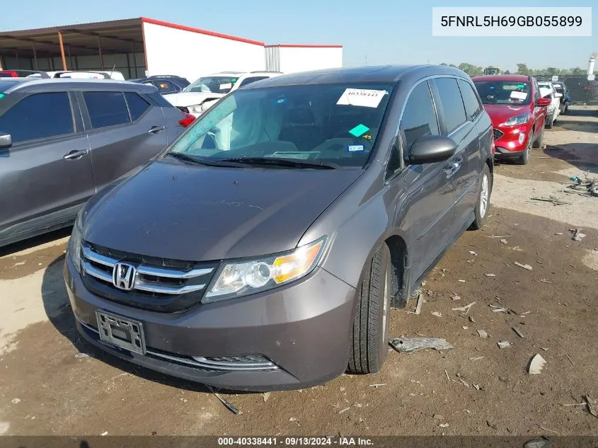 2016 Honda Odyssey Exl VIN: 5FNRL5H69GB055899 Lot: 40338441