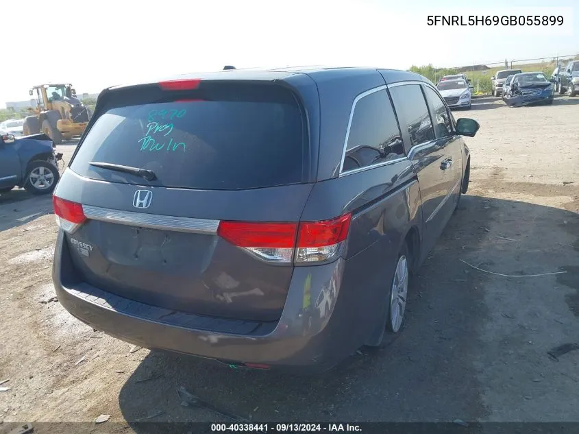 5FNRL5H69GB055899 2016 Honda Odyssey Exl