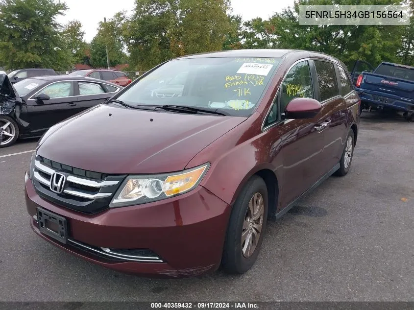 2016 Honda Odyssey Se VIN: 5FNRL5H34GB156564 Lot: 40359432